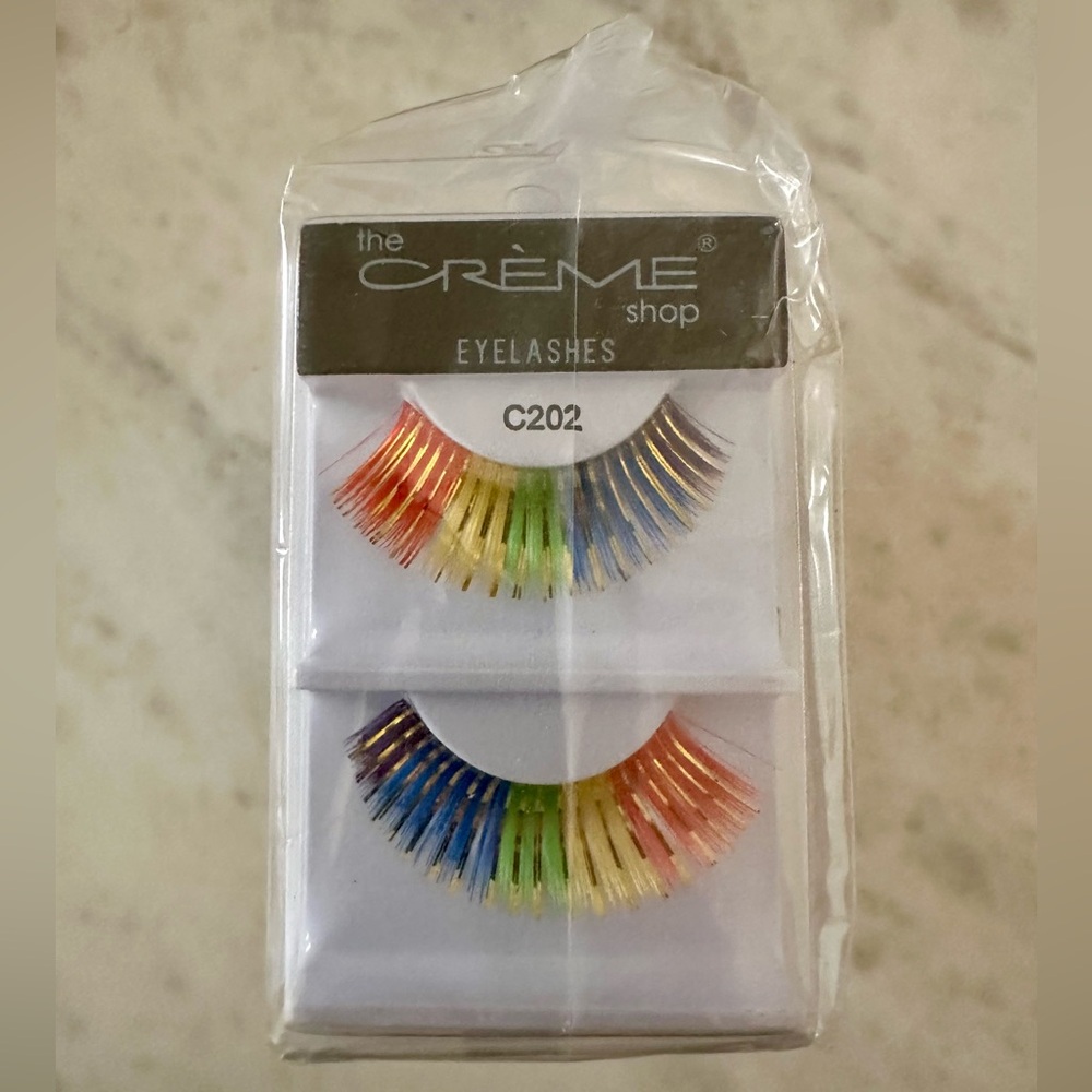 The Crème Shop Rainbow Lashes C202 Lot Of 12 New LGBTQ Pride Mardi Gras Carnival